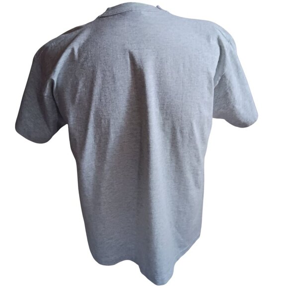 Vintage Mens T-shirt Large Single Stitch Gray 1990's Cambridge Nebraska FTL USA - Picture 4 of 6